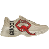 Gucci Rhyton Sneakers / Trainers Beige / Cream / Red / Black